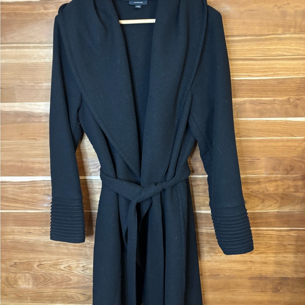 Alfani Womens Drape-Front Hooded Jacket